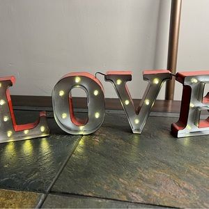 LOVE light up sign